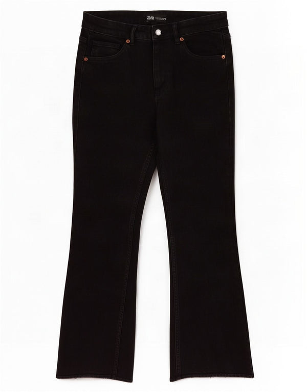 Zara Womens Bootcut Jeans EU 38 Small W28 L26 Black Cotton