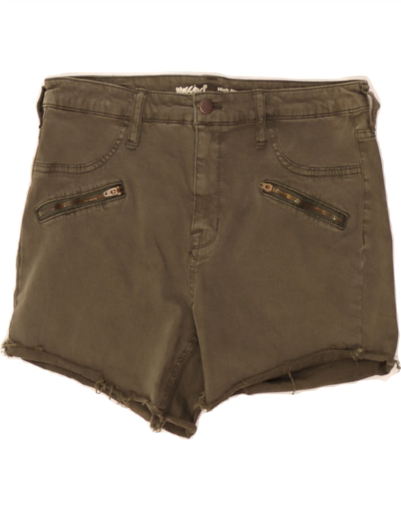 MOSSIMO Womens Mid Rise Cargo Shorts US 12 Large W31 Khaki Cotton Vintage Mossimo and Second-Hand Mossimo from Messina Hembry 