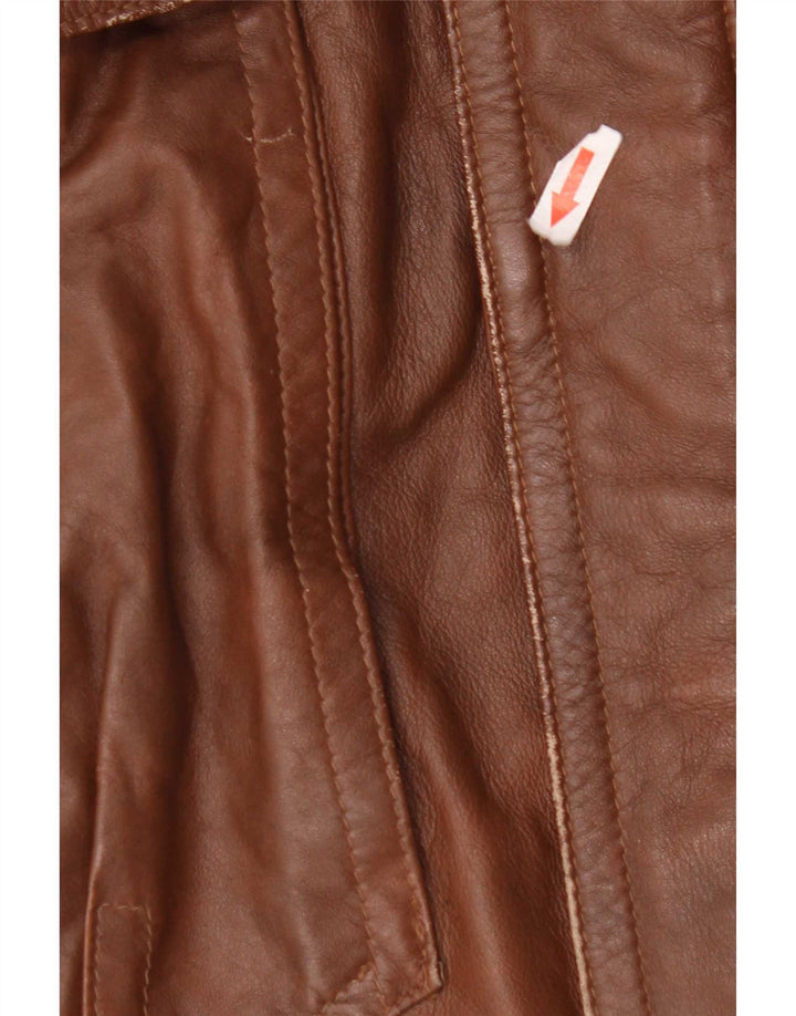 Vintage Mens Leather Jacket UK 40 Large Brown