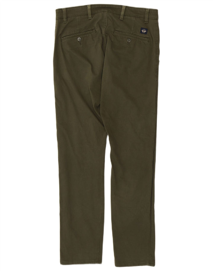 DOCKERS Mens Khakis Skinny Chino Trousers W30 L32  Green Cotton