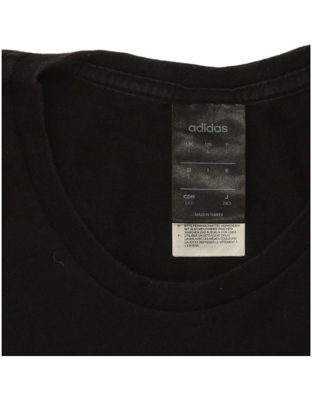 Adidas Mens Graphic T-Shirt Top Large Black Cotton