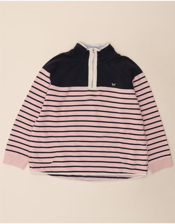 Crew Clothing Womens Oversized Sweatshirt Jumper UK 16 Large Pink Striped
