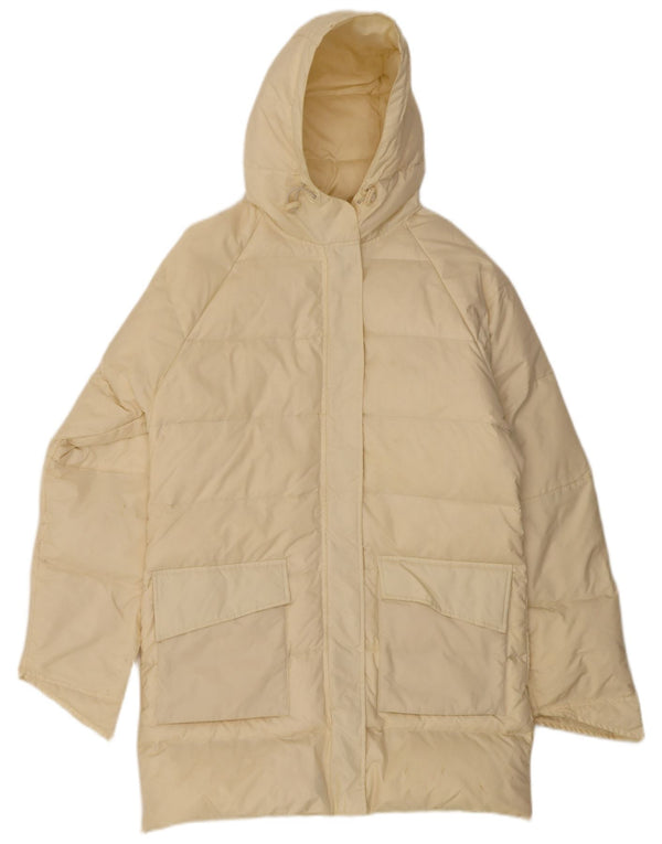 Pheder Womens Hooded Padded Coat IT 46 Large Yellow Nylon