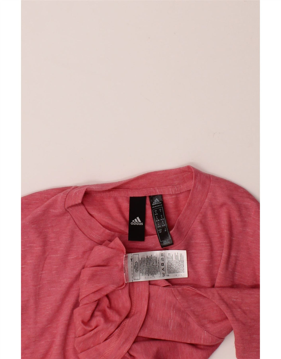 ADIDAS Womens Graphic T-Shirt Top UK 8/10 Small Pink Polyester Vintage Adidas and Second-Hand Adidas from Messina Hembry 