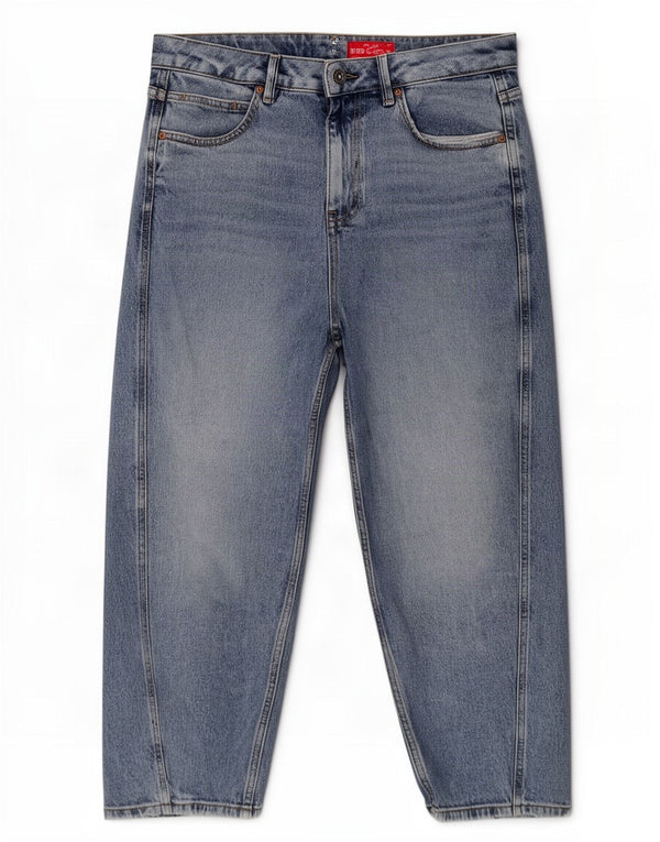 Marks & Spencer Womens Straight Jeans UK 12 Medium W30 L23 Blue Cotton