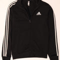 Adidas Mens Tracksuit Top Jacket Small Black Polyester