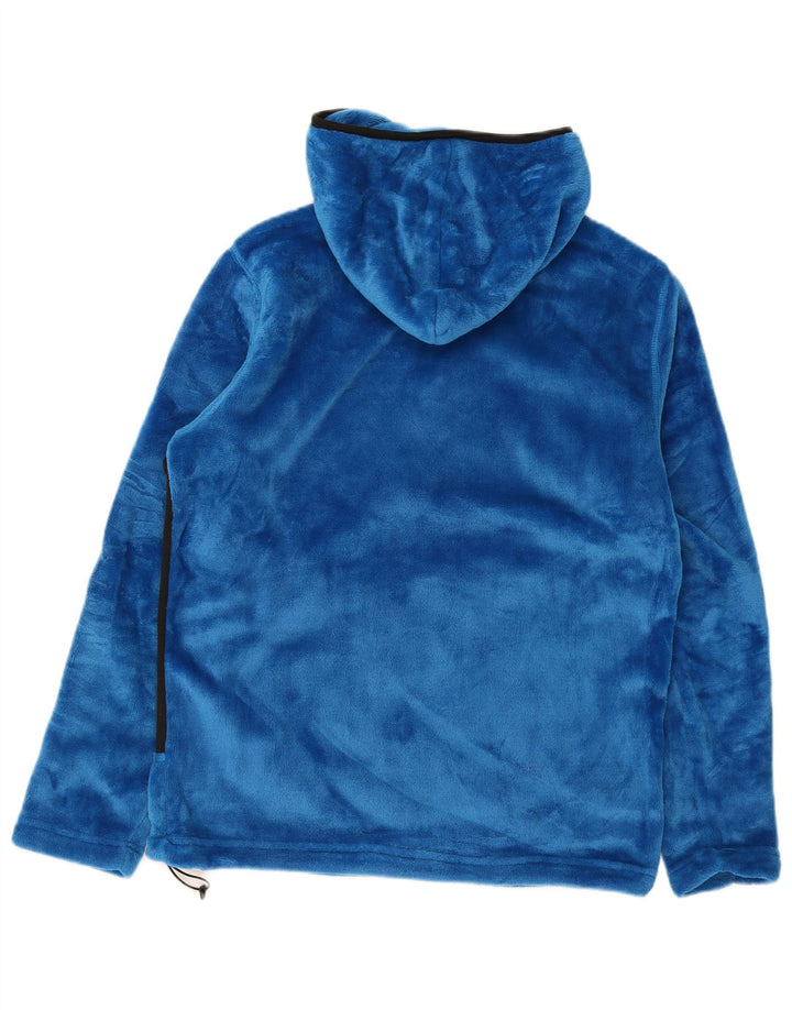 Brugi Mens Hooded Fleece Jacket UK 40 Large Blue Colourblock Polyester