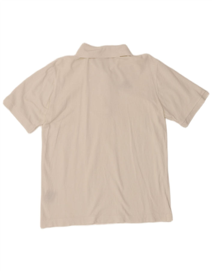 KAPPA Mens Polo Shirt Medium White Cotton