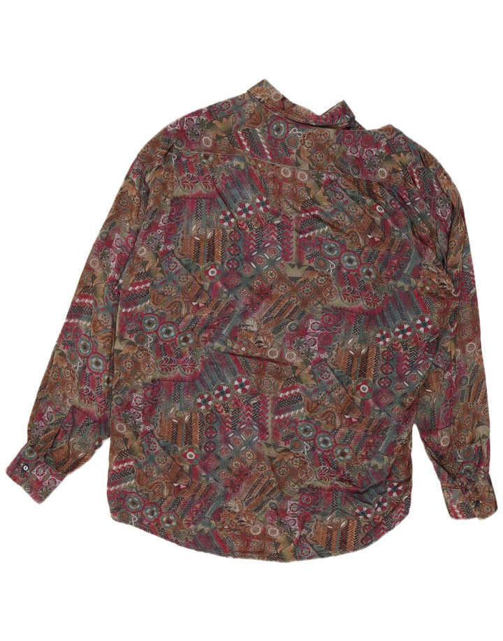 Tipo' S Mens Loose Fit Shirt Small Multicoloured Floral Viscose