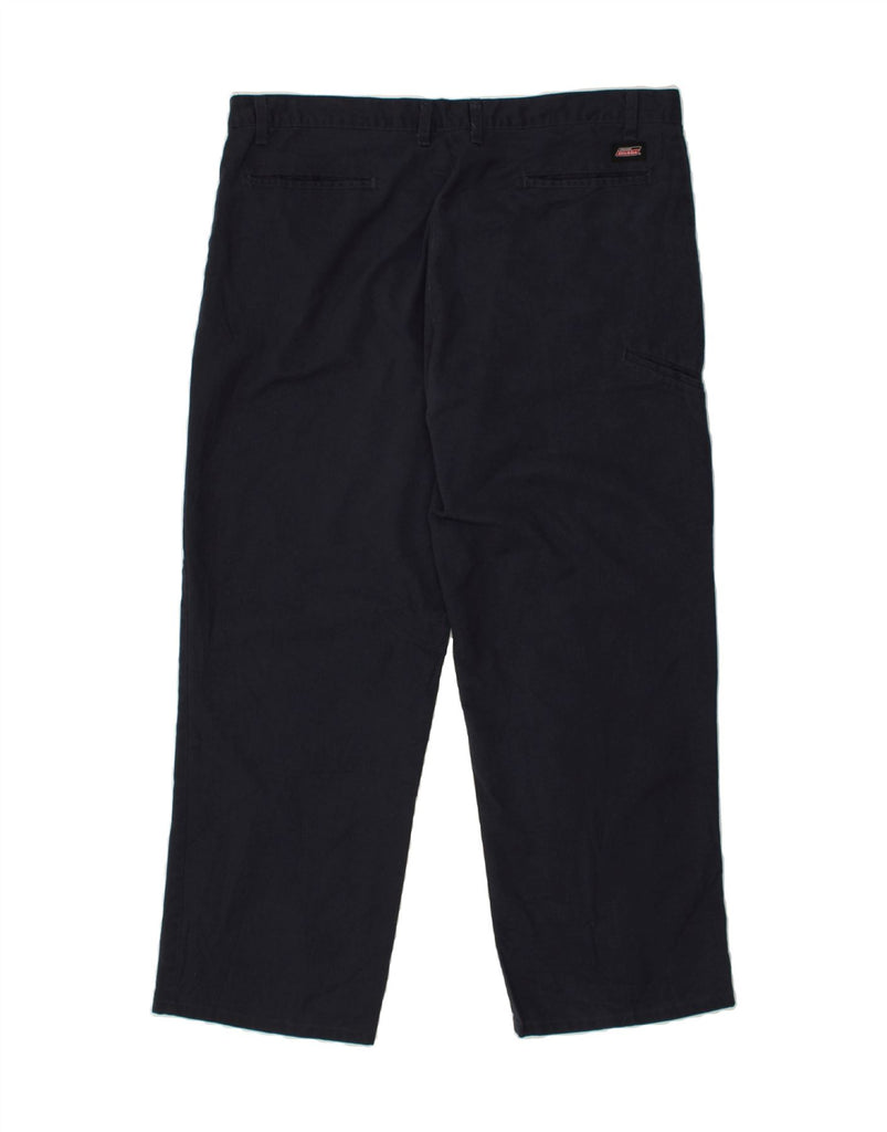 DICKIES Mens Straight Casual Trousers W40 L30  Navy Blue Polyester | Vintage Dickies | Thrift | Second-Hand Dickies | Used Clothing | Messina Hembry 