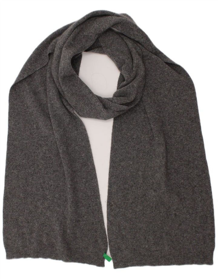 Benetton Mens Rectangle Scarf One Size Grey Classic