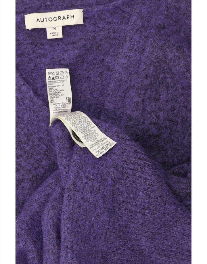 Marks & Spencer Womens Autograph Cardigan Sweater UK 14 Medium Purple
