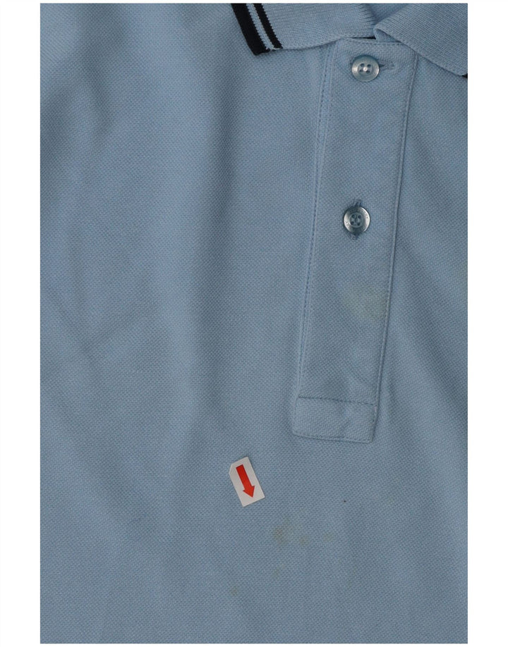 FRED PERRY Mens Polo Shirt Medium Blue Cotton