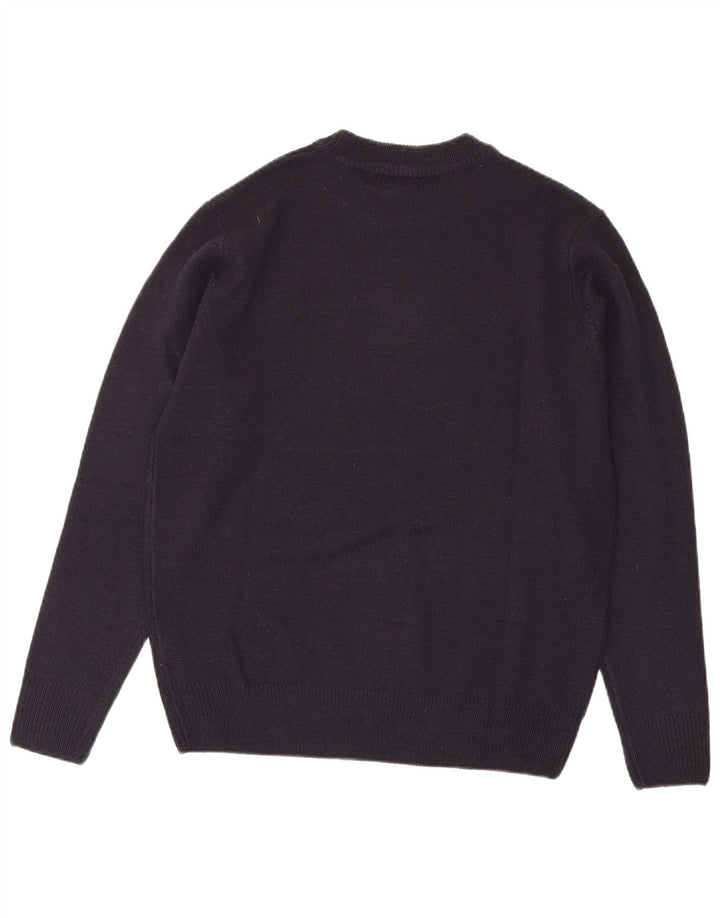 Avirex Mens Crew Neck Jumper Sweater Large Navy Blue Acrylic