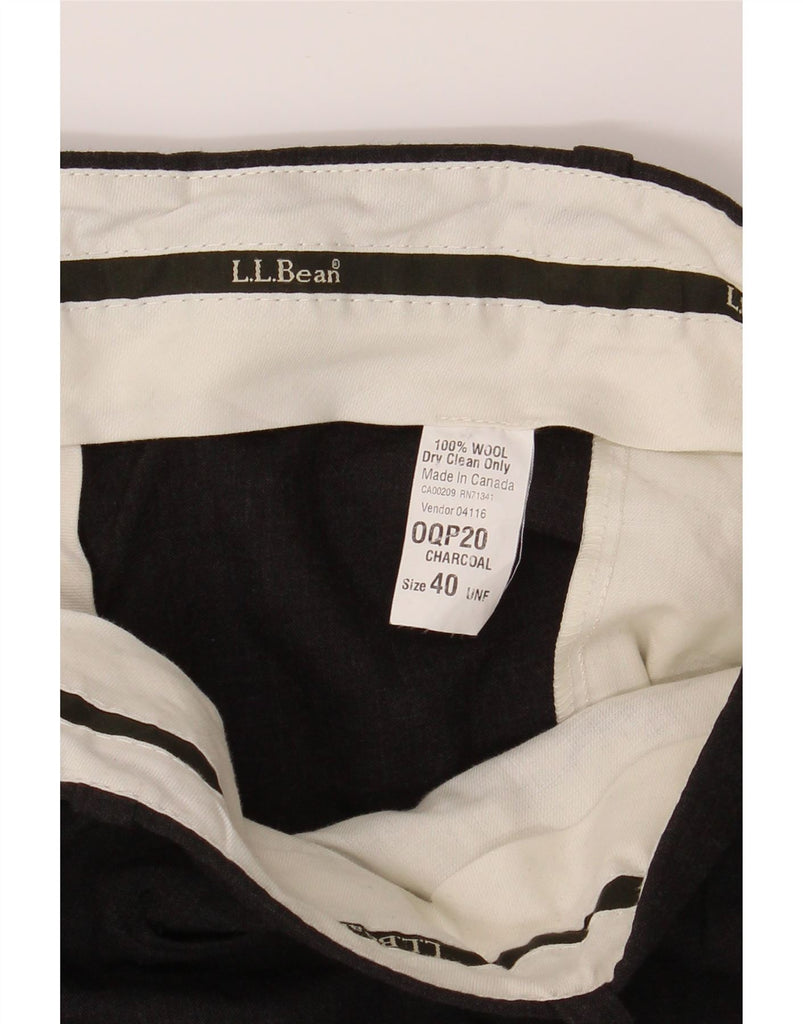 L.L.BEAN Mens Straight Casual Trousers  W40 L28 Grey Wool Vintage L.L.Bean and Second-Hand L.L.Bean from Messina Hembry 