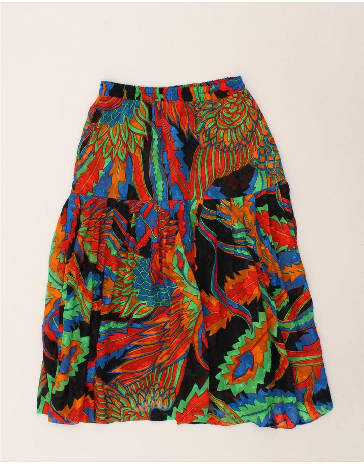VINTAGE Womens Abstract Pattern Flared Skirt W32 Large Multicoloured Vintage Vintage and Second-Hand Vintage from Messina Hembry 