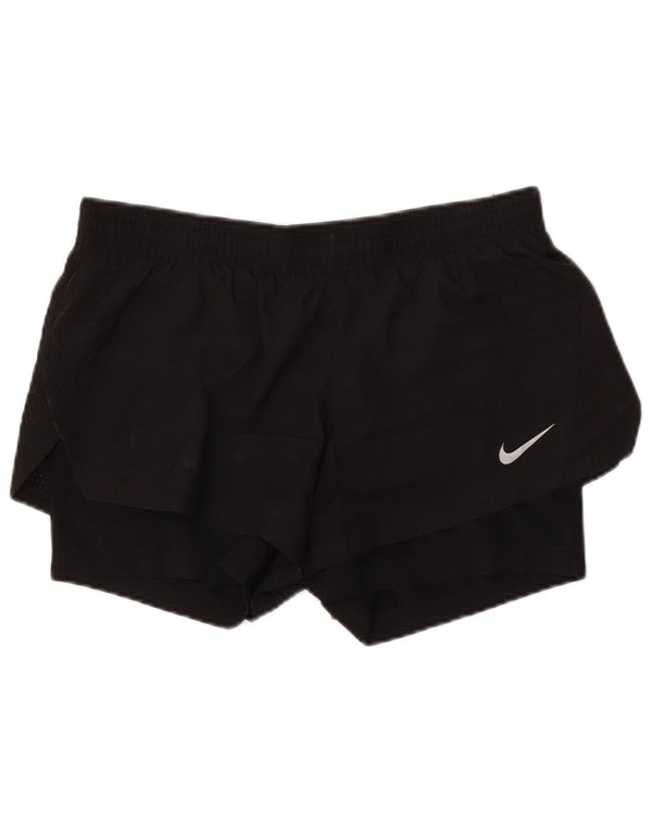 Nike Womens Dri Fit Sport Shorts UK 14 Medium Black Polyester