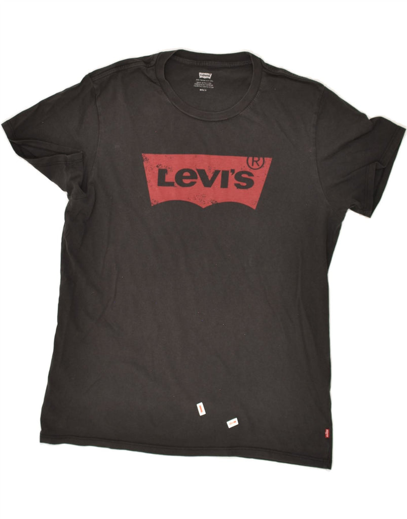 LEVI'S Mens Graphic T-Shirt Top Medium Black Cotton | Vintage Levi's | Thrift | Second-Hand Levi's | Used Clothing | Messina Hembry 