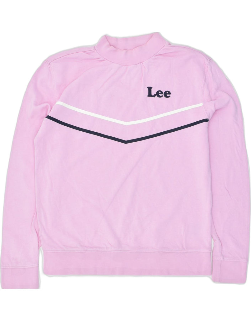 LEE Womens Sweatshirt Jumper UK 6 XS Pink Cotton | Vintage | Thrift | Second-Hand | Used Clothing | Messina Hembry 