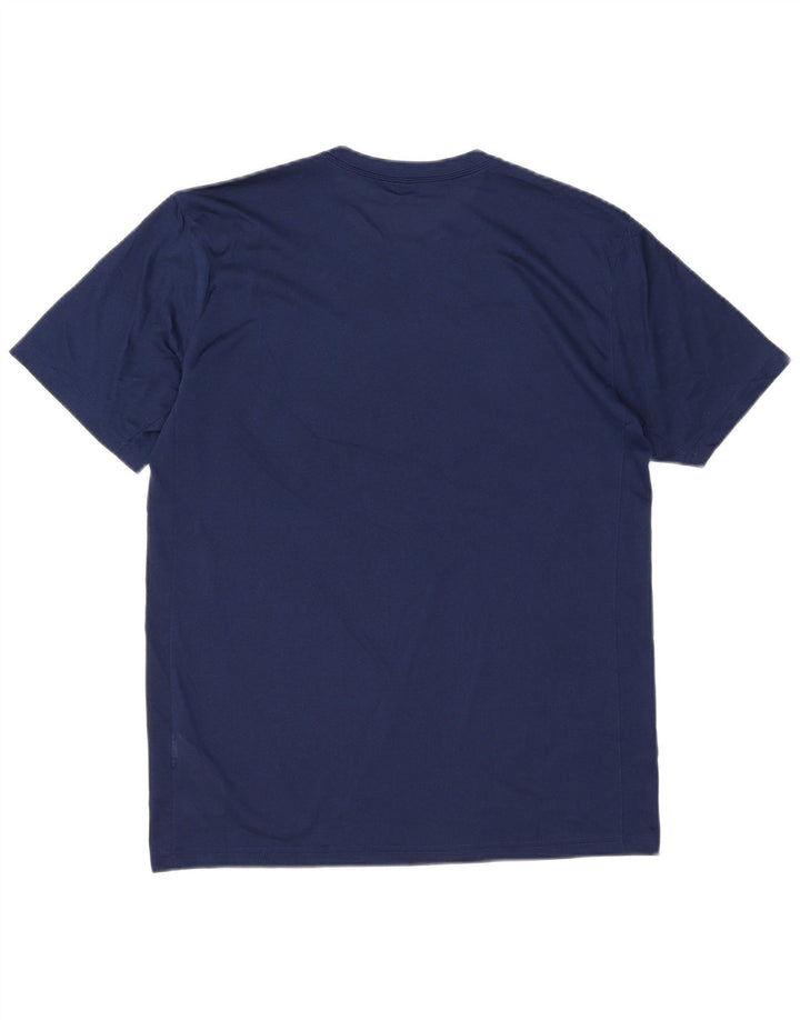 Nike Mens Dri Fit Graphic T-Shirt Top Medium Navy Blue Polyester