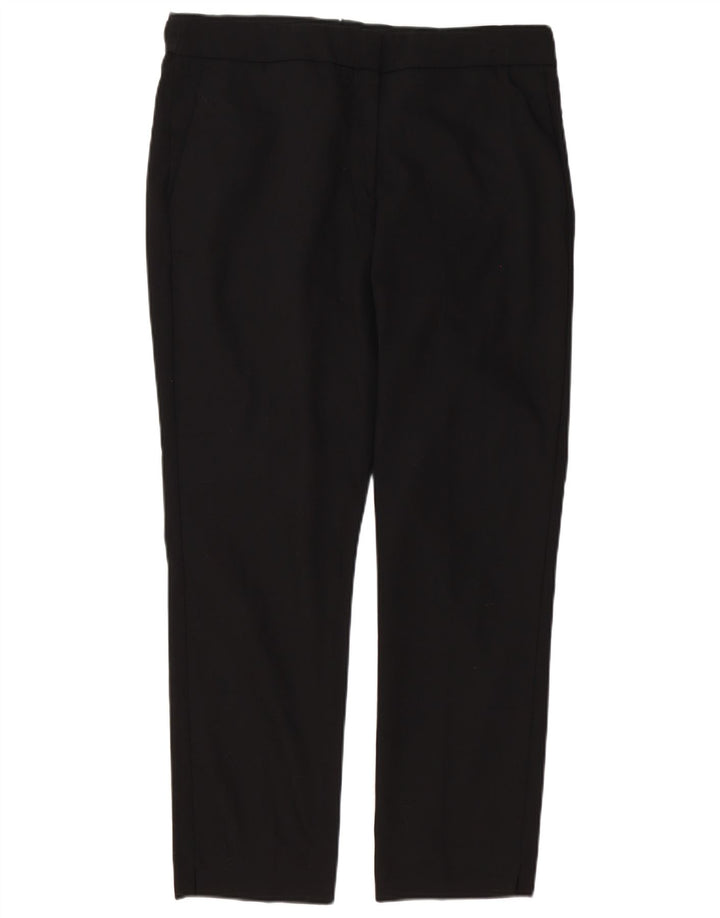 Zara Womens Straight Casual Trousers W34 L28 Black