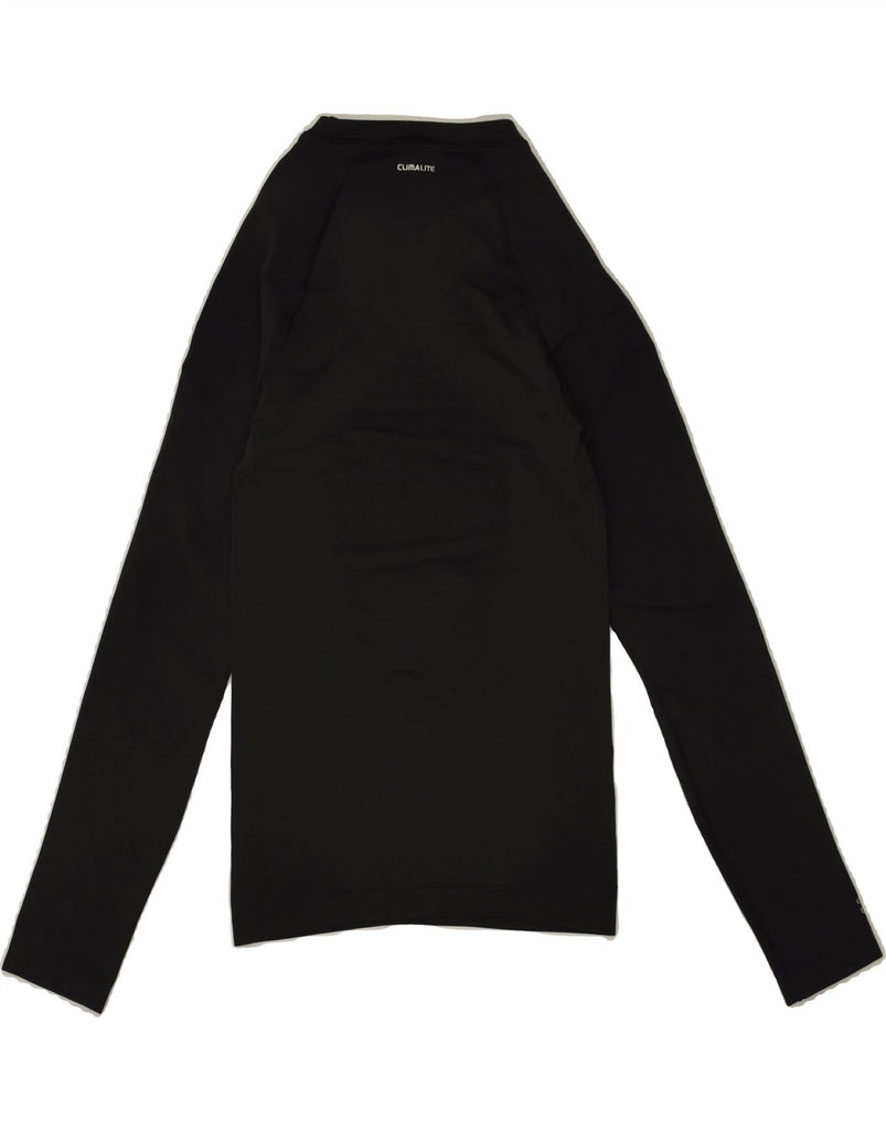 ADIDAS Womens Top Long Sleeve UK 12 Medium Black Polyester | Vintage Adidas | Thrift | Second-Hand Adidas | Used Clothing | Messina Hembry 