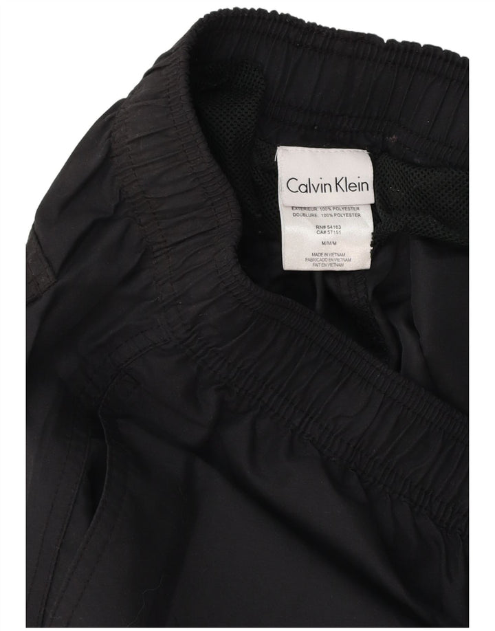 Calvin Klein Mens Graphic Swimming Shorts Medium  Black Polyester