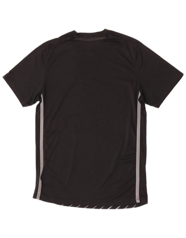 Nike Mens Dri Fit T-Shirt Top Medium Black Striped Polyester