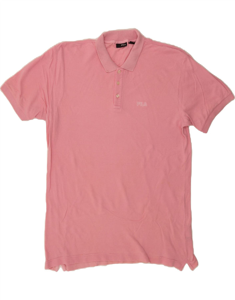 FILA Mens Polo Shirt XL Pink Cotton Vintage Fila and Second-Hand Fila from Messina Hembry 