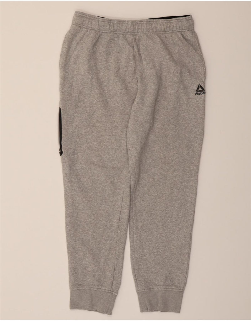 REEBOK Mens Cargo Tracksuit Trousers Joggers Large  Grey Cotton Vintage Reebok and Second-Hand Reebok from Messina Hembry 