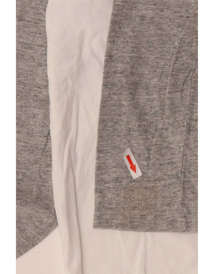Superdry Mens Top Long Sleeve Large White Colourblock Cotton