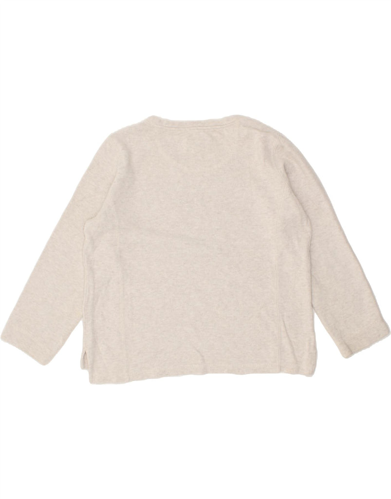 ORVIS Womens Loose Fit Boat Neck Jumper Sweater UK 14 Medium Grey Cotton Vintage Orvis and Second-Hand Orvis from Messina Hembry 
