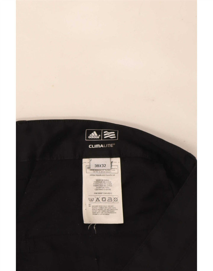 Adidas Mens Climalite Straight Chino Trousers W38 L32 Black Polyester