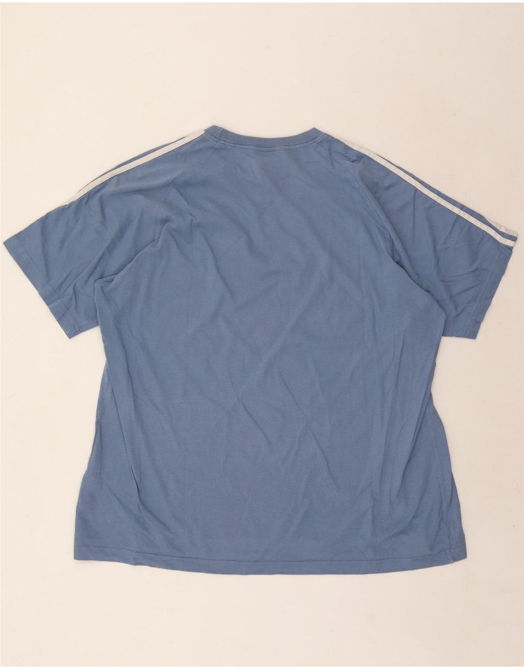 Adidas Mens T-Shirt Top 2XL Blue Cotton