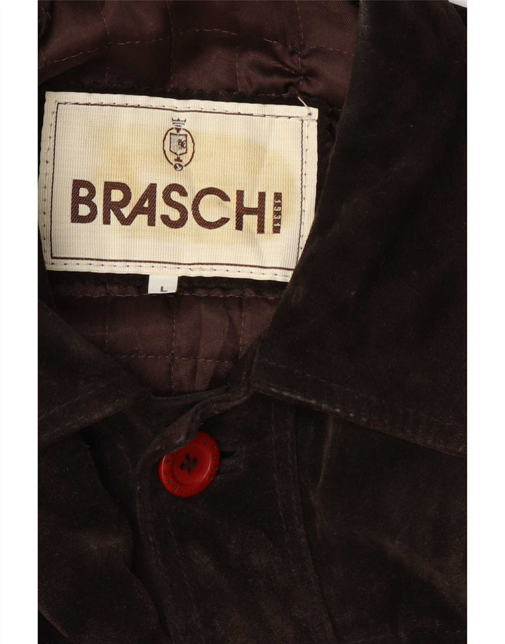 Braschi Mens Suede Jacket UK 40 Large Brown