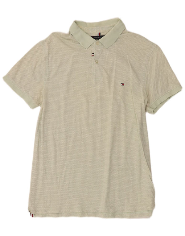 Tommy Hilfiger Mens Polo Shirt XL Green Spotted