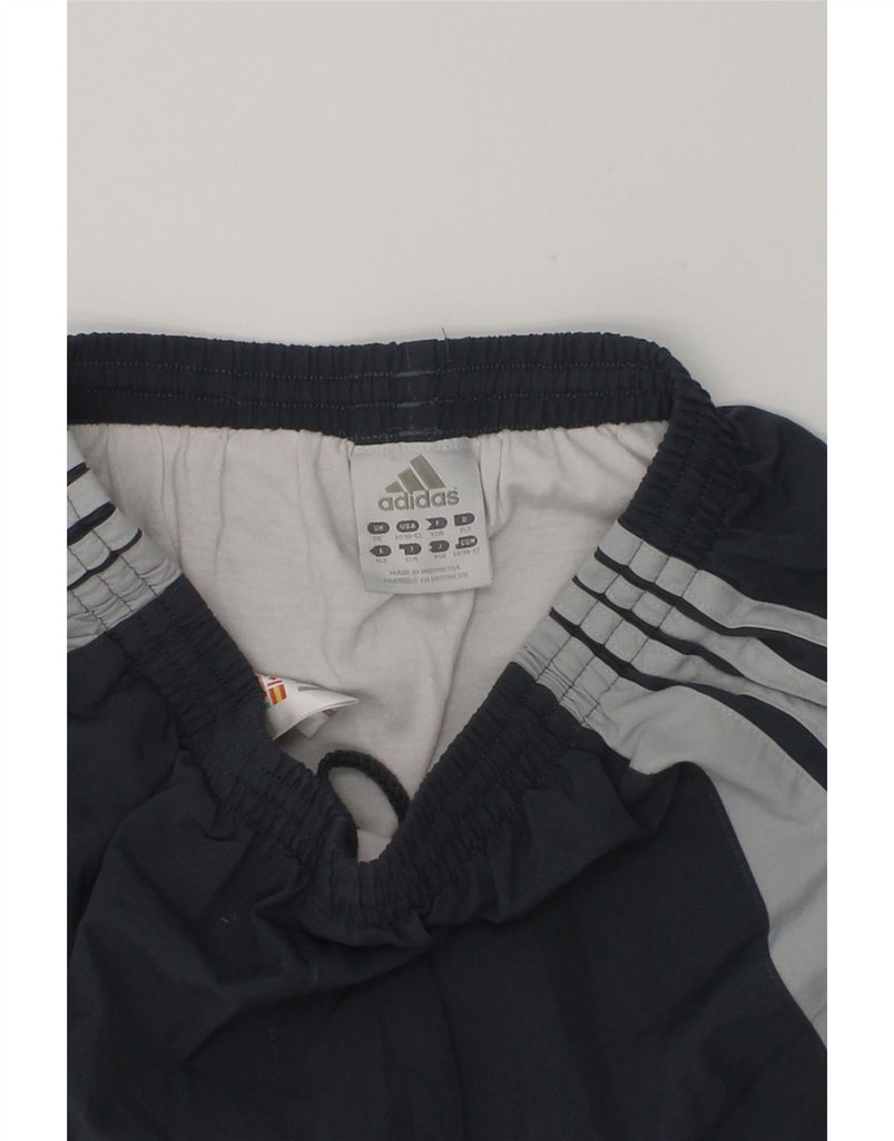 ADIDAS Boys Graphic Sport Shorts 11-12 Years Grey Colourblock Polyester | Vintage Adidas | Thrift | Second-Hand Adidas | Used Clothing | Messina Hembry 