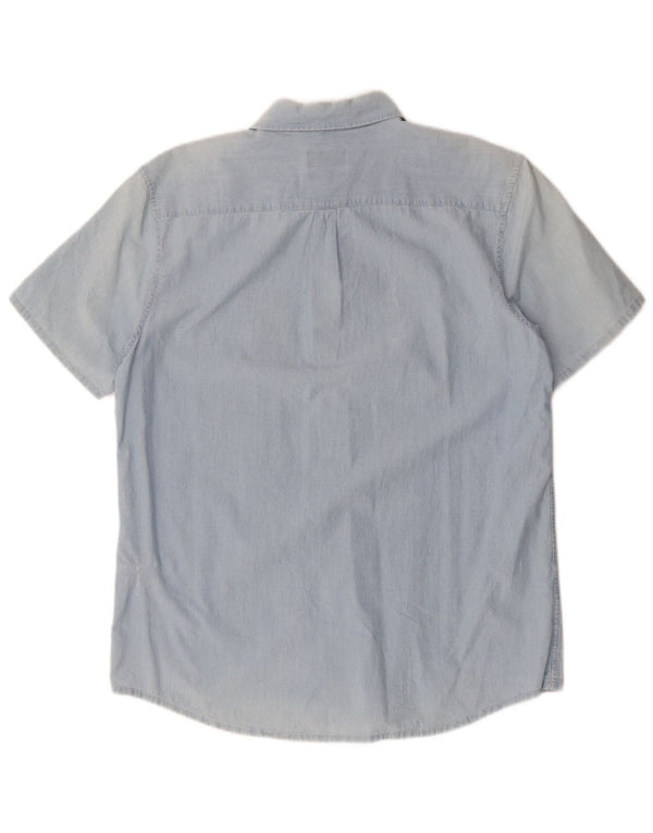 A.P.C Mens Short Sleeve Shirt Medium Blue