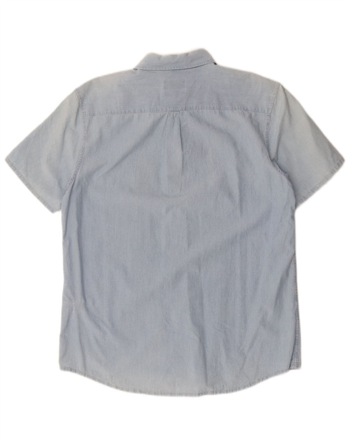 A.P.C Mens Short Sleeve Shirt Medium Blue