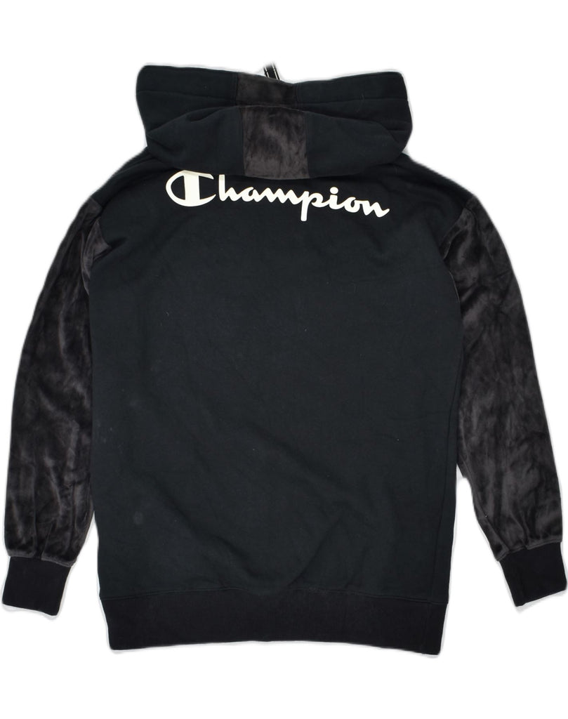 CHAMPION Mens Hoodie Jumper Small Black Cotton | Vintage | Thrift | Second-Hand | Used Clothing | Messina Hembry 