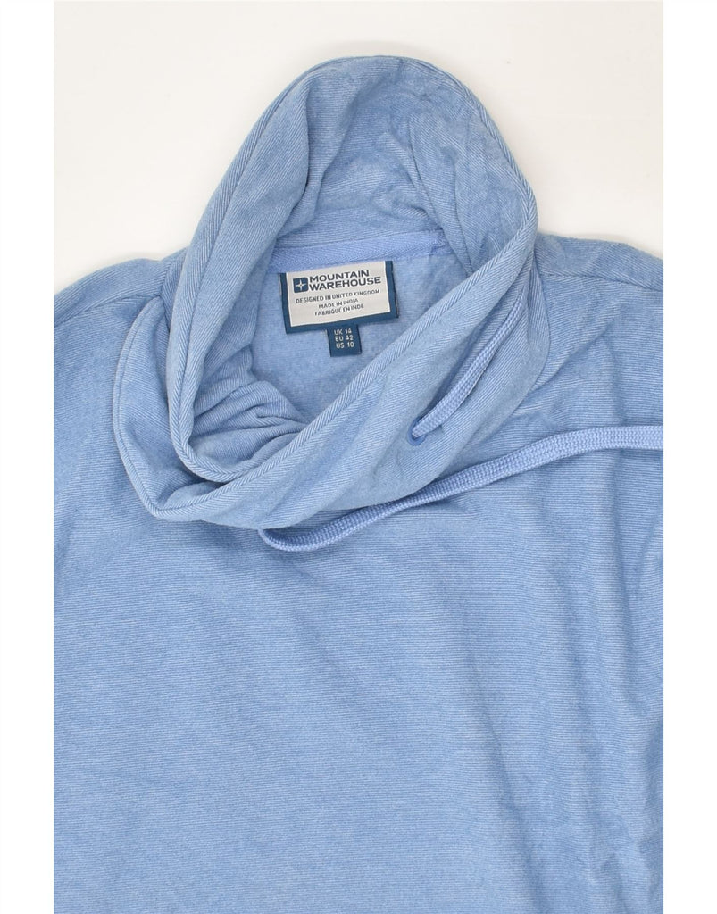 MOUNTAIN WAREHOUSE Womens Roll Neck Sweatshirt Jumper UK 14 Large Blue | Vintage Mountain Warehouse | Thrift | Second-Hand Mountain Warehouse | Used Clothing | Messina Hembry 