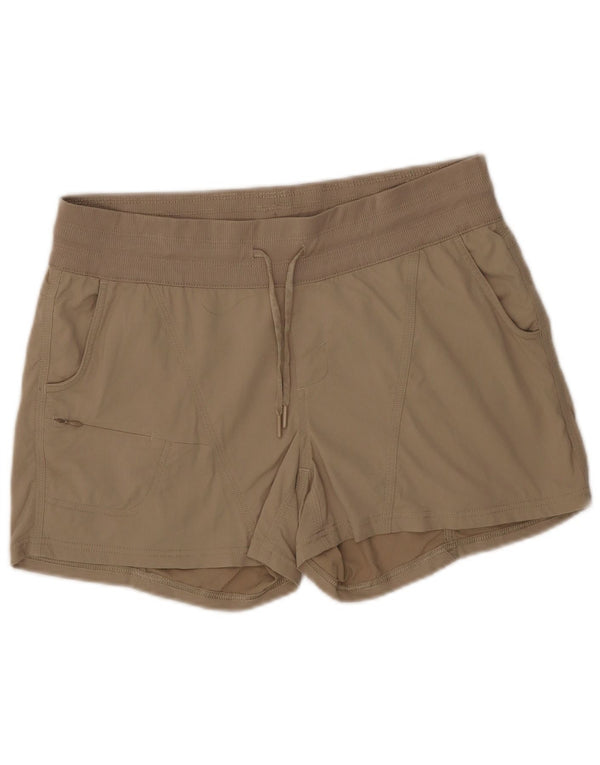 The North Face Womens Sport Shorts UK 16 Large Khaki Nylon