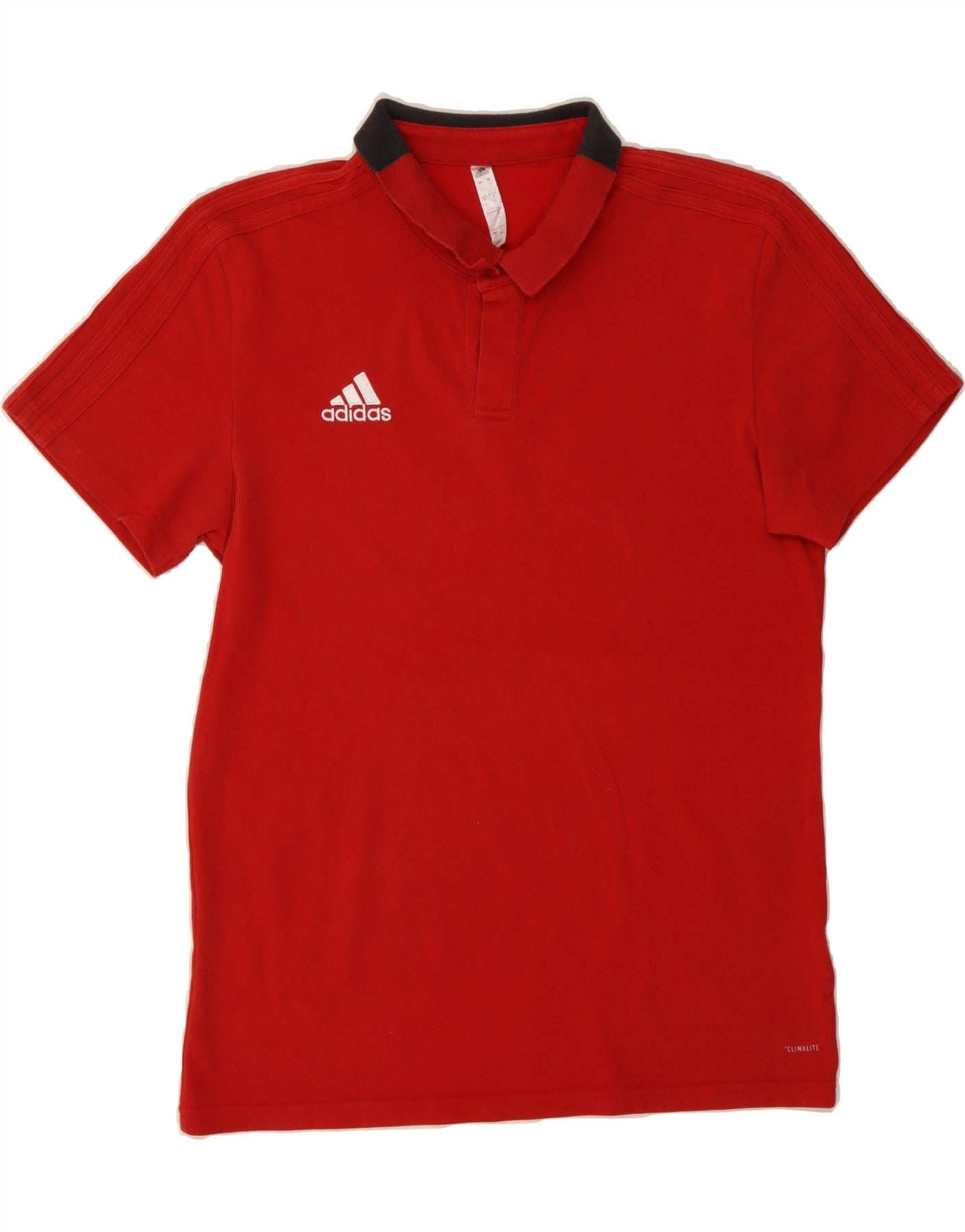 ADIDAS Mens Polo Shirt Large Red Cotton Vintage Second-Hand