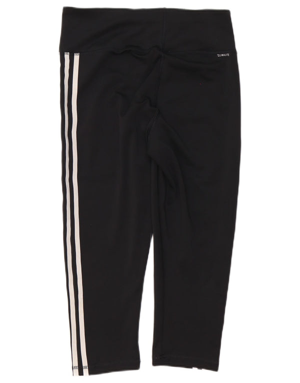 Adidas Womens Climalite Capri Leggings UK 12/14 Medium Black Polyester