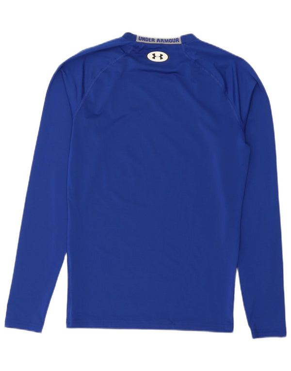 Under Armour Mens Heat Gear Graphic Top Long Sleeve Large Blue Polyester