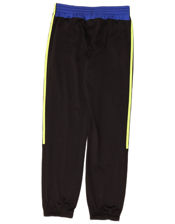 Adidas Boys Tracksuit Trousers Joggers 15-16 Years Black Colourblock
