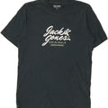 JACK & JONES Mens Graphic T-Shirt Top Large Green Cotton Vintage Jack & Jones and Second-Hand Jack & Jones from Messina Hembry 