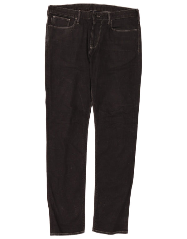 Armani Mens Slim Jeans W32 L34 Black Cotton