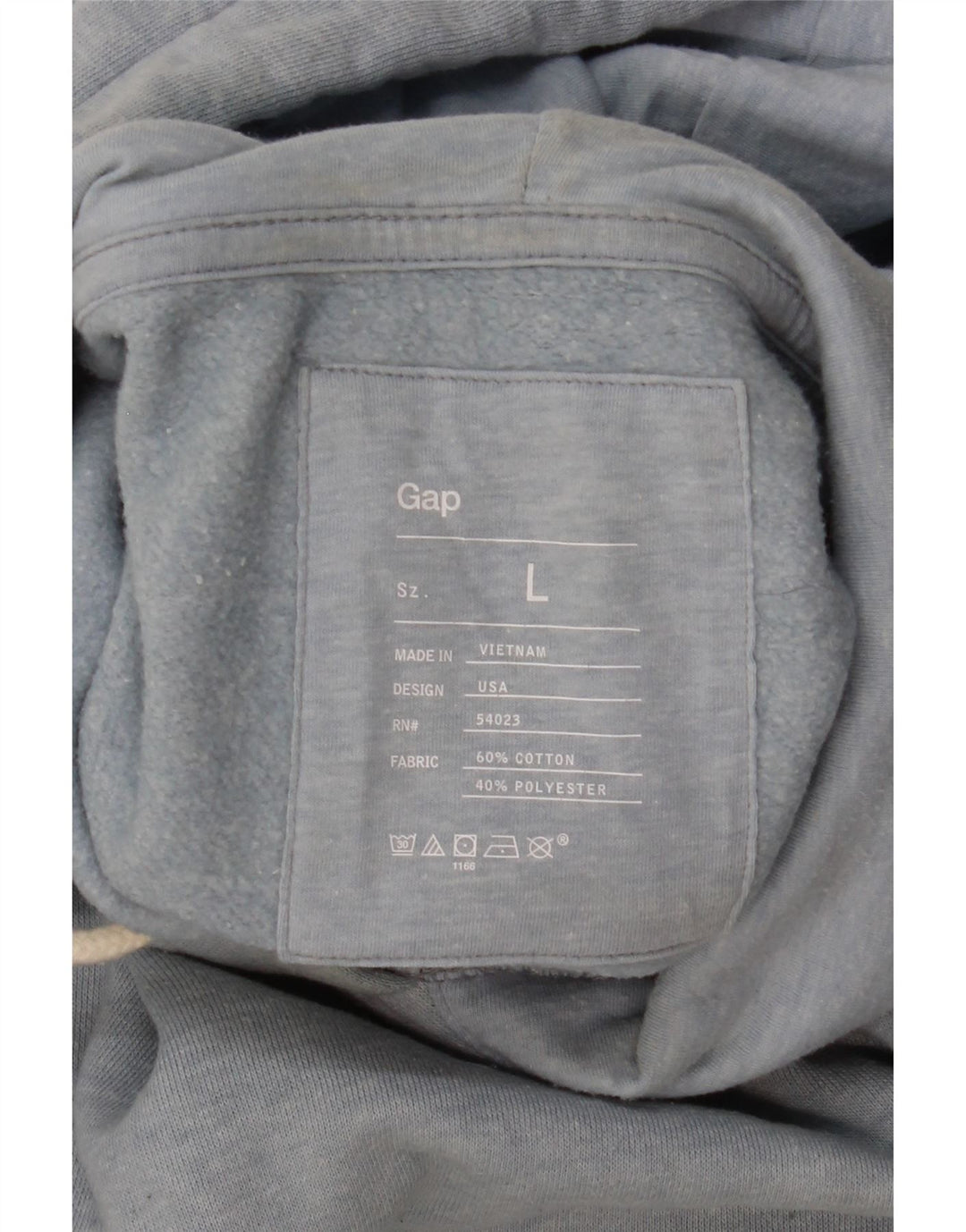 Gap Mens Hoodie Jumper Large Blue Cotton