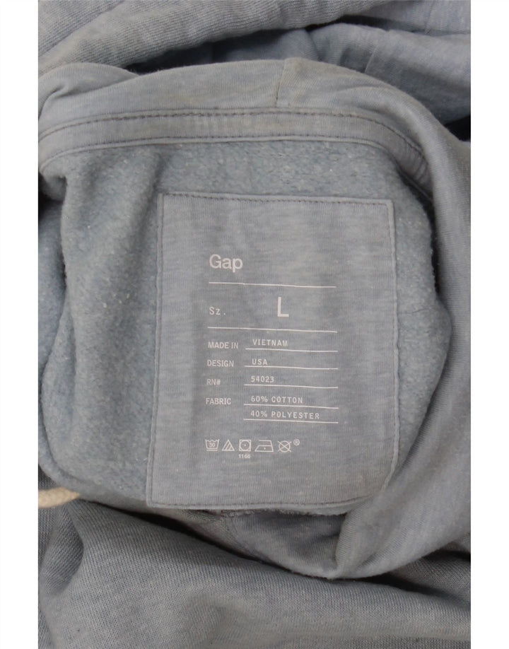 Gap Mens Hoodie Jumper Large Blue Cotton